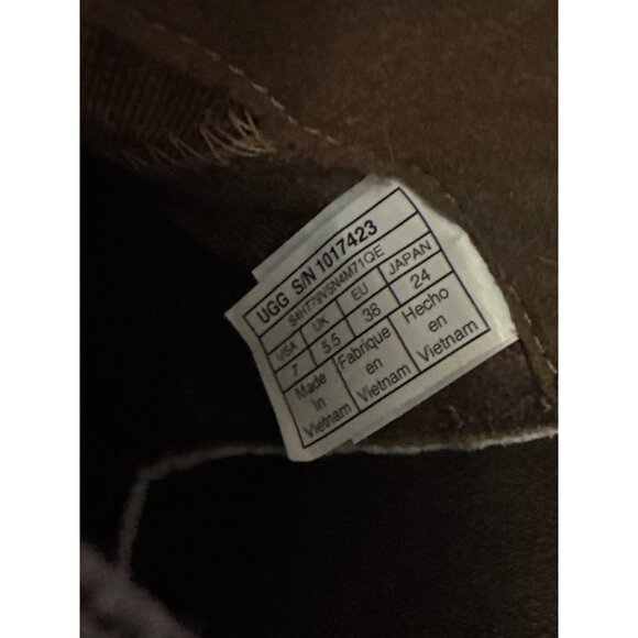 Ugg Waterproof Indra Wedge Pull On Ankle Boots Sz 7 Brown Boho - Picture 10 of 11